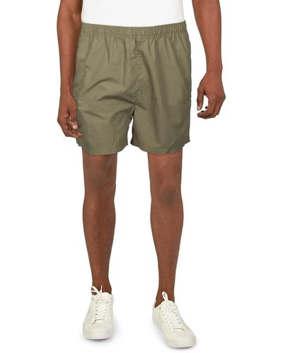 Calvin Klein Big & Tall Poplin Zipper Pockets Casual Shorts - Green