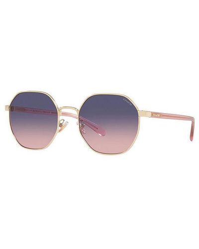 COACH 56mm Shiny Light Sunglasses - Purple