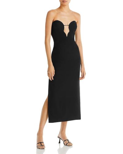 Bardot Eleni Knit Cut-out Midi Dress - Black