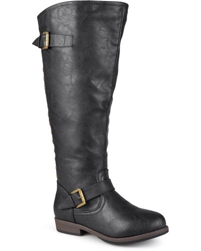 Journee Collection Collection Extra Wide Calf Spokane Boot - Black