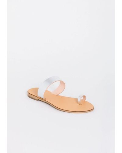 Kayu Thessa Vegetable Tanned Leather Sandal - White