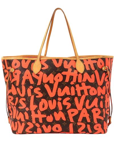Louis Vuitton Neverfull Canvas Tote Bag (pre-owned) - Red