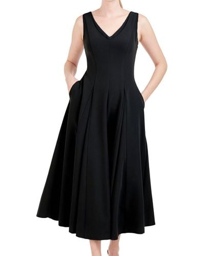 Kay Unger Wanda Tea Length Dress - Black