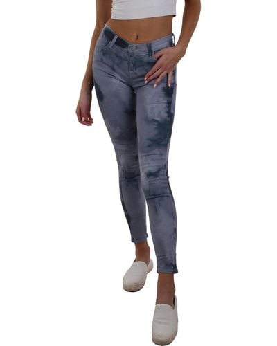 J Brand 620 Denim Tie-dye Skinny Jeans - Blue