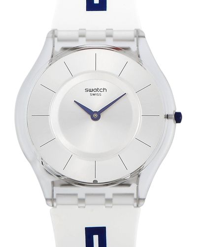 Swatch Mediolino 34 Mm Silver Dial Watch Sfe112 - Metallic