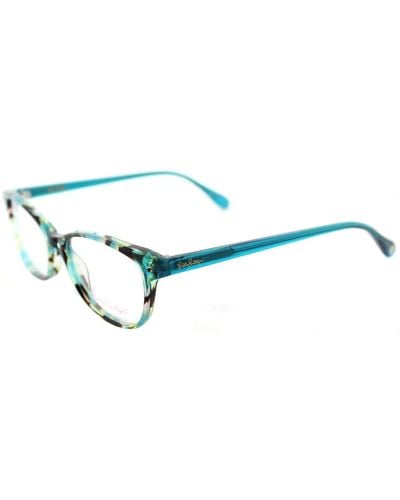 Lilly Pulitzer Lp Brynn Aq 49mm Cat-eye Eyeglasses 49mm - Blue