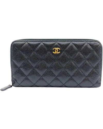 Chanel Matelassé Leather Wallet (pre-owned) - Gray