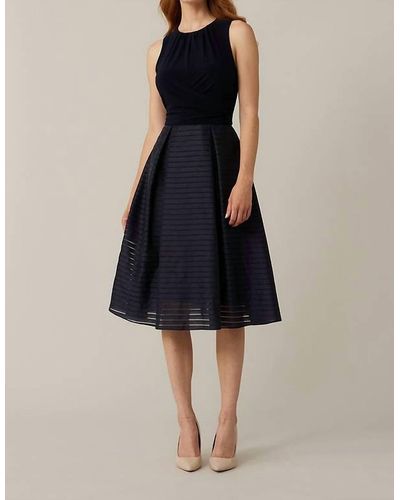 Joseph Ribkoff Sleeveless Dress With Full Skirt - Blue