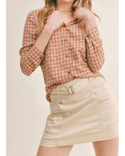 Sadie & Sage Fall Is Here Button Down Shirt - Natural