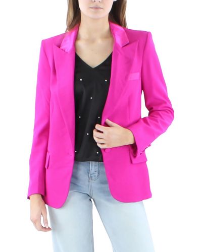 Generation Love Cori Satin Trim One Button Tuxedo Jacket - Pink