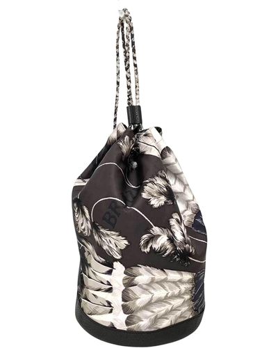 Hermès Soie Cool Silk Backpack Bag (pre-owned) - Black