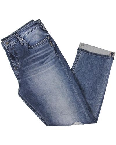 Silver Jeans Co. Beau High Rise Slim Leg Boyfriend Jeans - Blue
