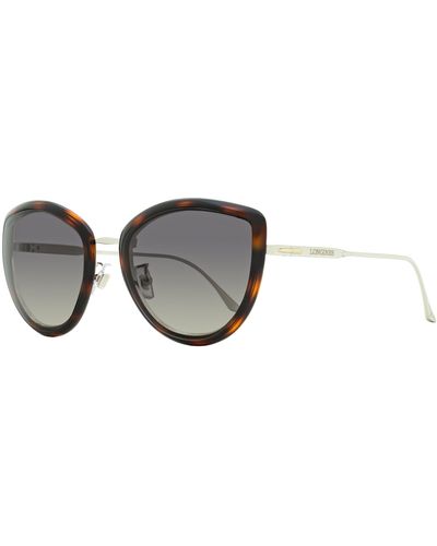Longines Butterfly Sunglasses Lg0010h 52b Havana/palladium 56mm - Black