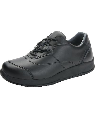 Drew Basil Leather Comfort Insole Walking Shoes - Black