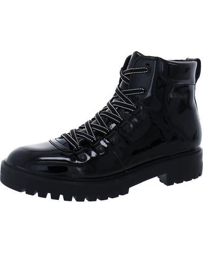 Cougar Shoes Nash Patent Leather Outdoor Hiking Boots - Black