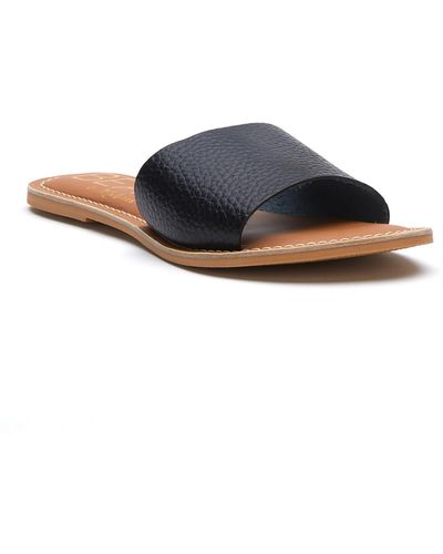 Matisse Valley Leather Flats Slide Sandals - Multicolor