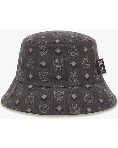 MCM Bucket Hat In Vintage Monogram Jacquard - Gray
