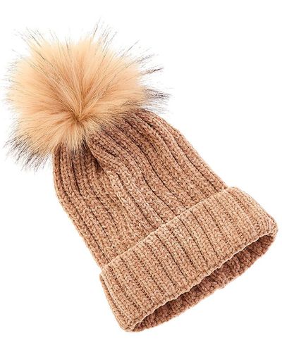 La Fiorentina Chenille Knit Hat - Natural