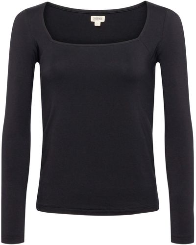 L'Agence Kinley Long Sleeve Square Neck Top - Blue