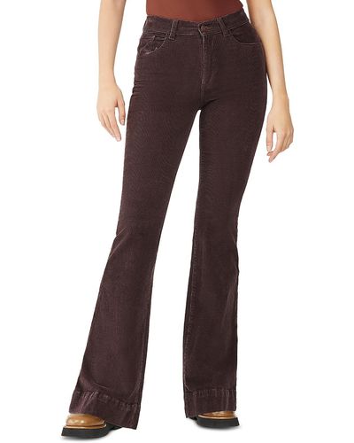 DL1961 High Rise Solid Bootcut Jeans - Brown