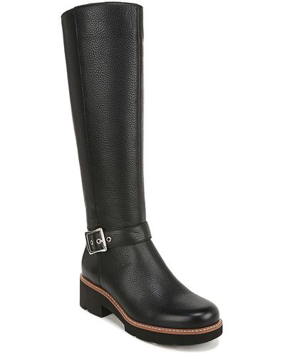 Naturalizer Darry Tall Leather Water Repellent Knee-high Boots - Black