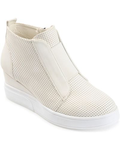 Journee Collection Collection Clara Sneaker Wedge - White