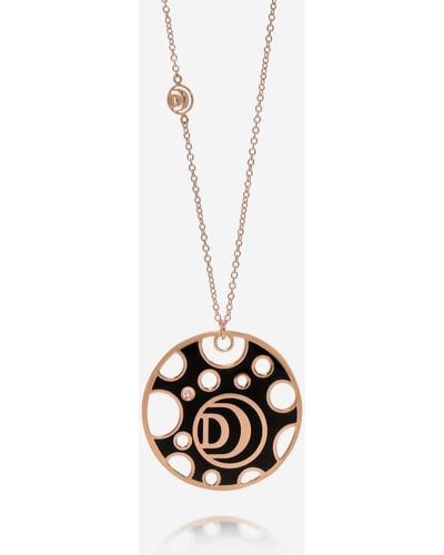 Damiani Ssima 18k Rose Gold And Ceramic Diamond Pendant Necklace - White