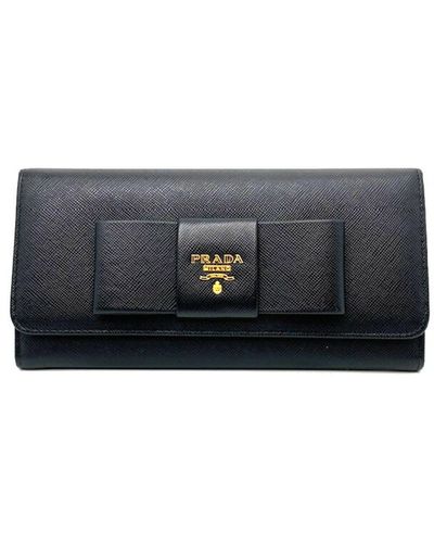 Prada Saffiano Leather Wallet (pre-owned) - Black