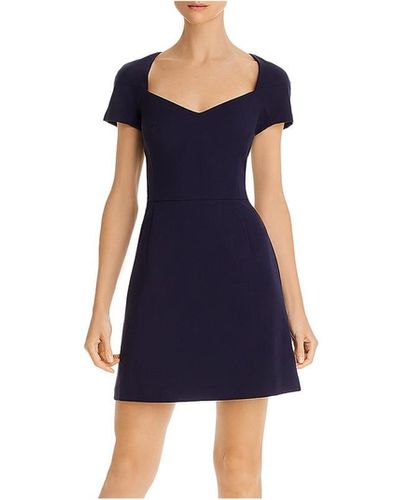 French Connection V-neck Party Mini Dress - Blue