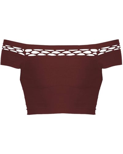 Phat Buddha The El Cut Out Crop Top - Red
