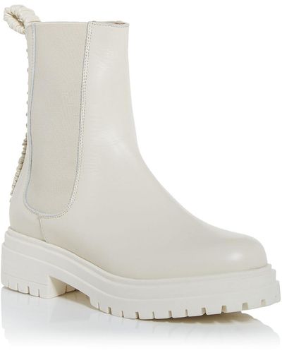 Elleme Chouchou Leather Pull On Chelsea Boots - White