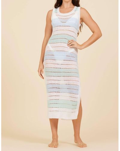 Surf Gypsy Stripe Knit Maxi Cover Up - Natural