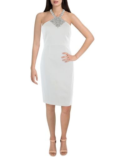 Vince Camuto Petites Embellished Mini Cocktail And Party Dress - White