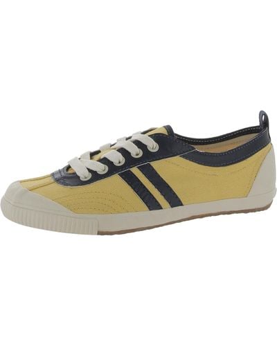 RE/DONE 90s Low Top Canvas Lace-up Casual And Fashion Sneakers - Yellow