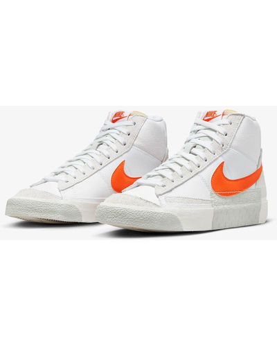 Nike Blazer Mid Pro Club Dq7673-103 White Leather Skate Shoes Woo1