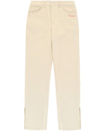 Off-White c/o Virgil Abloh Split Hem High Rise Jeans - Natural