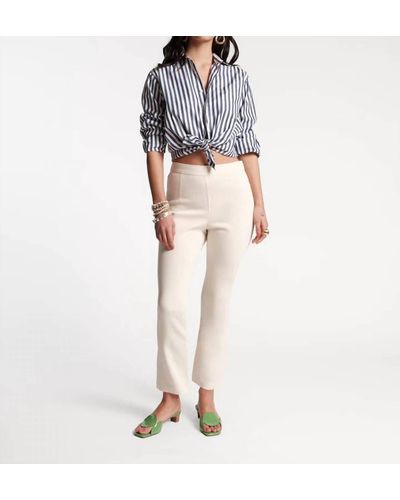 Frances Valentine Quincy Solid Stretch Pants - Natural
