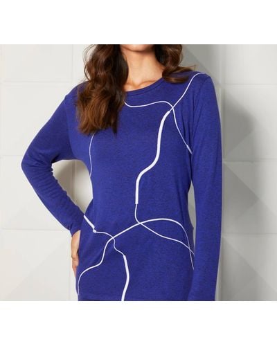 French Kyss Abstract Scoop Tunic - Purple