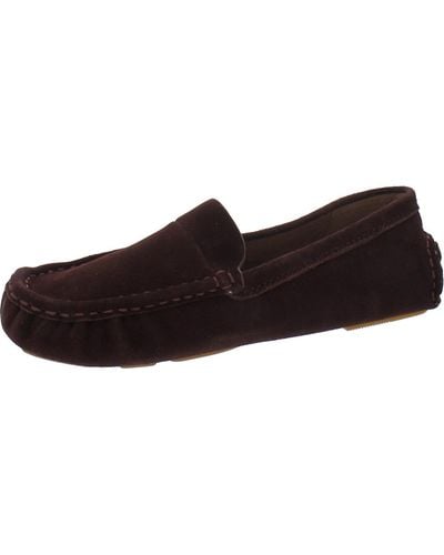 Gentle Souls Mina Driver Suede Slip On Loafers - Red