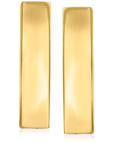 Ross-Simons Italian 14kt Yellow Linear Bar Drop Earrings