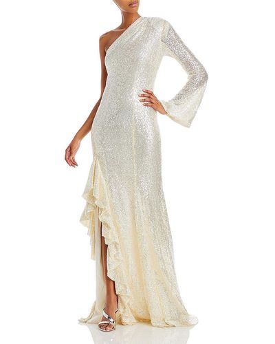 Cinq À Sept Angeline Sequined Maxi Evening Dress - White