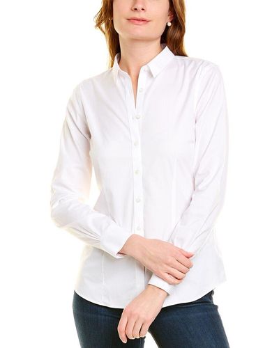 Brooks Brothers Tailored Fit Blouse - White