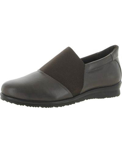 David Tate Dwell Leather Comfort Insole Slip-on Shoes - Brown