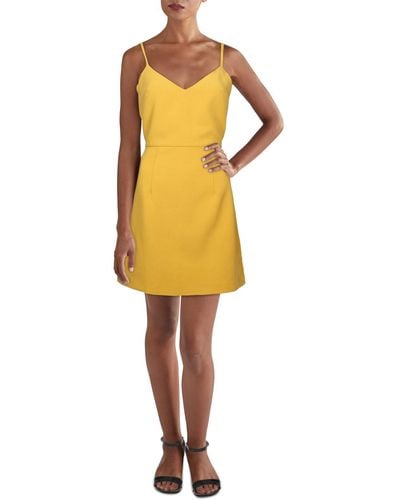 French Connection Whisper Knit Summer Mini Dress - Yellow