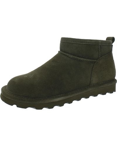 BEARPAW Shorty Suede Ankle Ankle Boots - Green