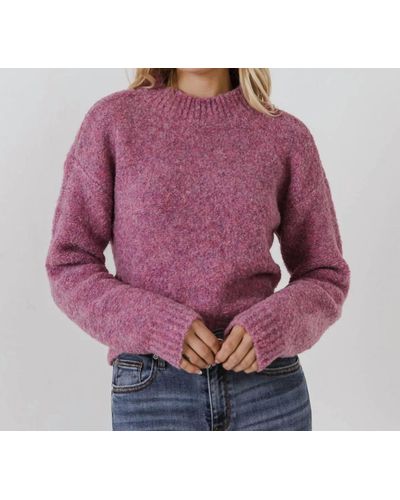 English Factory Jenny Burnout Sweater - Purple