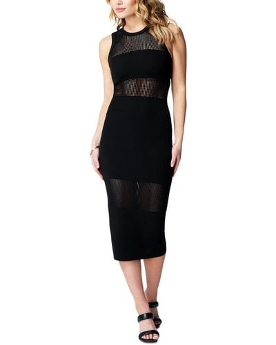 Bebe Midi Sleeveless Bodycon Dress - Black