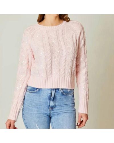 Design History Bell Sleeve Sweater - Pink