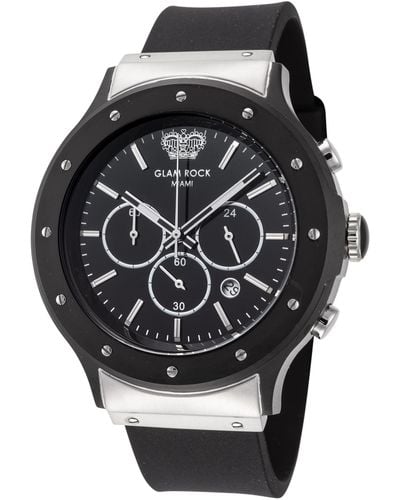Glamrocks Jewelry Marine 45mm Quartz Watch - Black