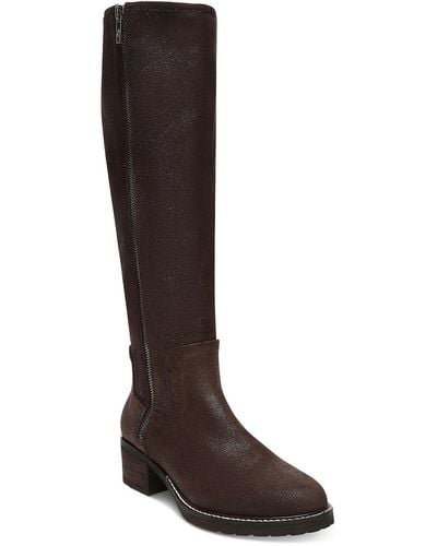 Donald J Pliner Suede Block Heel Knee-high Boots - Brown